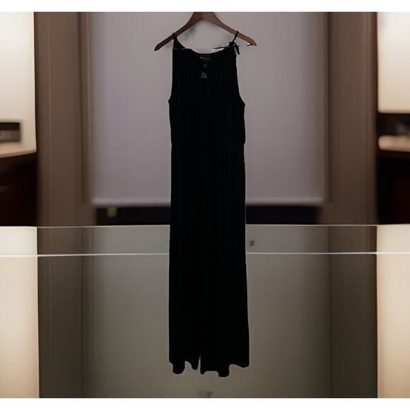 Lane Bryant Black Wide Leg Jumpsuit sleeveless Halter Formal Dressy - Size 14/16 - Picture 1 of 10